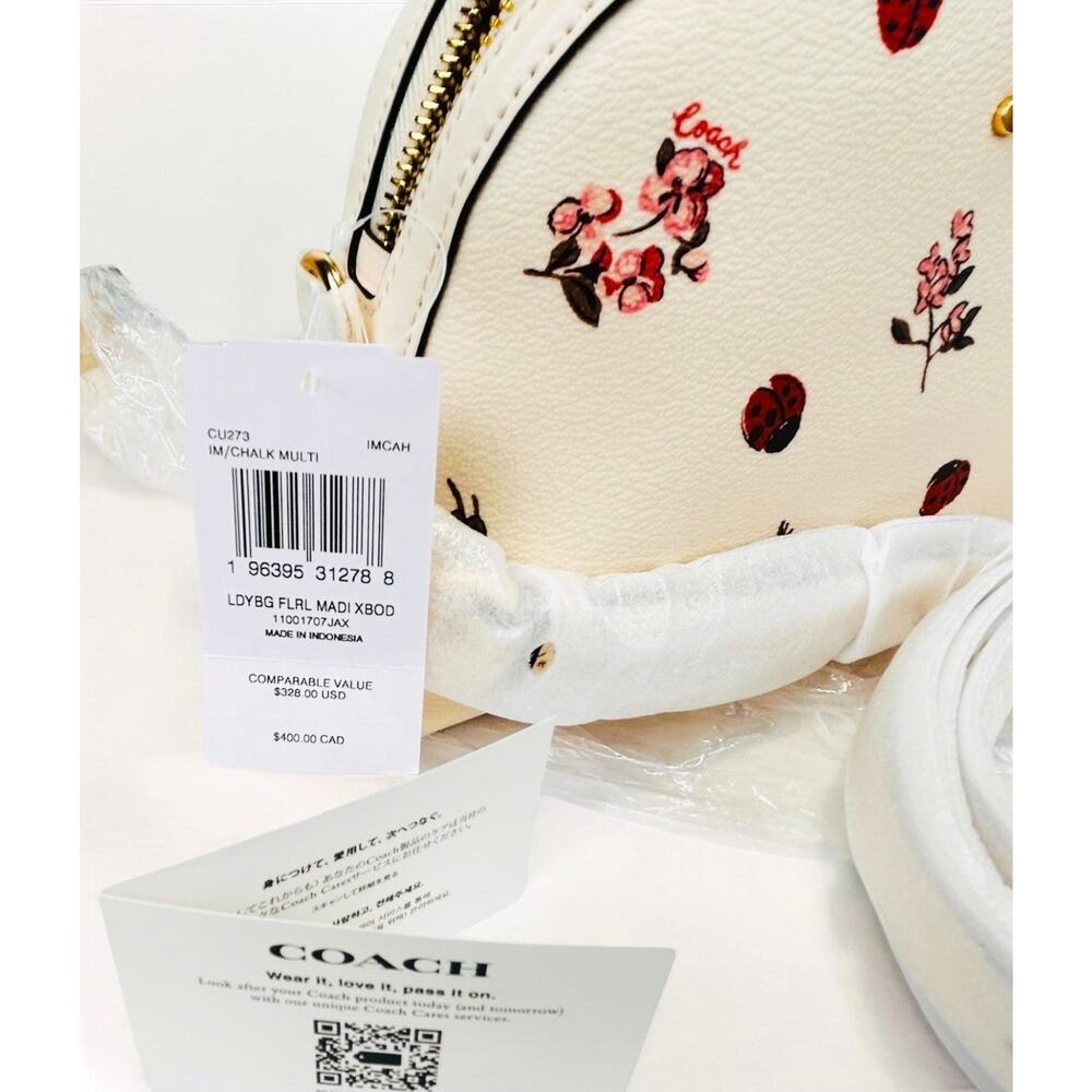 COPY - Coach Madi Crossbody Bag With Ladybug Floral Print Style CU273 NWT - Picture 9 of 14